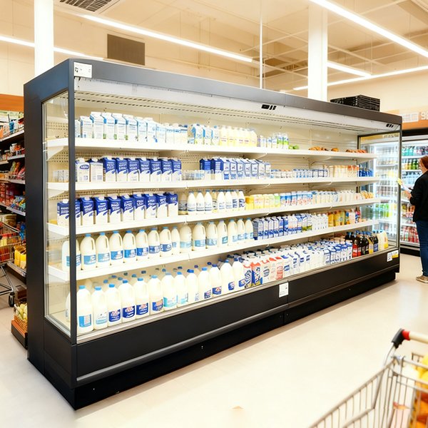 supermarket open chiller for commercial kitchen